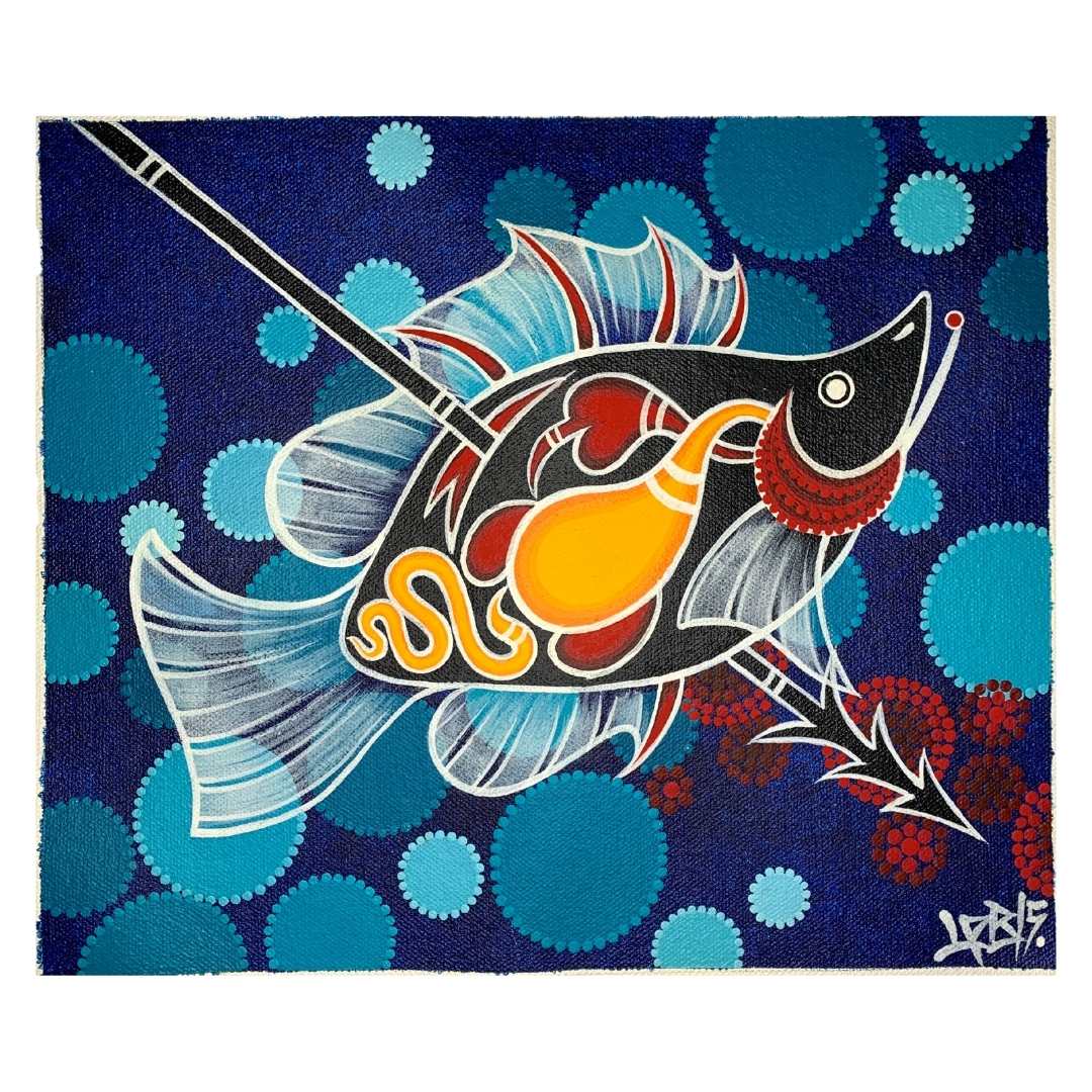 Waterhole Frog Painting Art aboriginal art