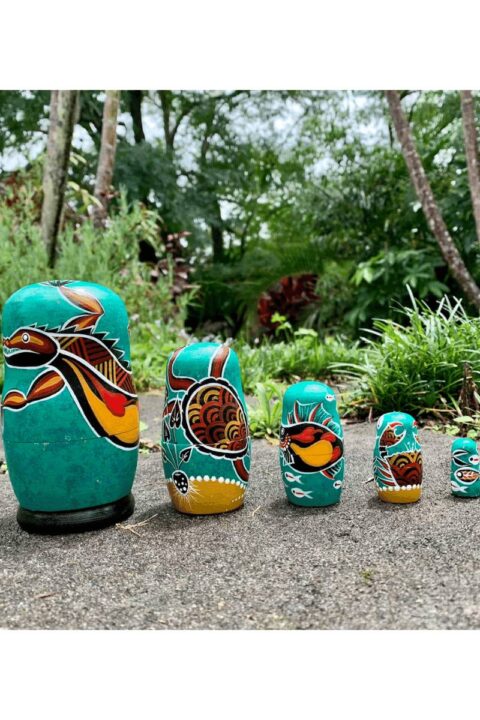 River Indigenous Nesting Dolls Art aboriginal education