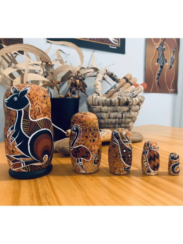Earth Indigenous Nesting Dolls Art aboriginal education