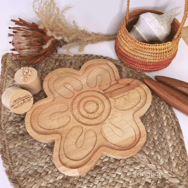 songlines-art-culture-education-Aboriginal-art-Indigenous-education-resources-aboriginal-meeting place-symbol-sensory-tray