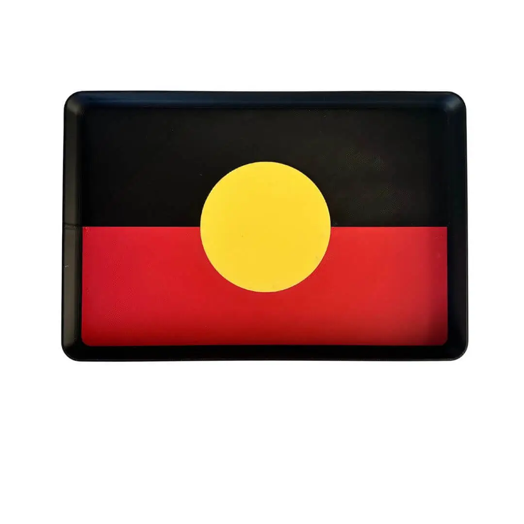 songlines-art-culture-education-Aboriginal-art-Indigenous-education-resources-aboriginal-indigenous-Aboriginal-Flag-Sensory-Tray